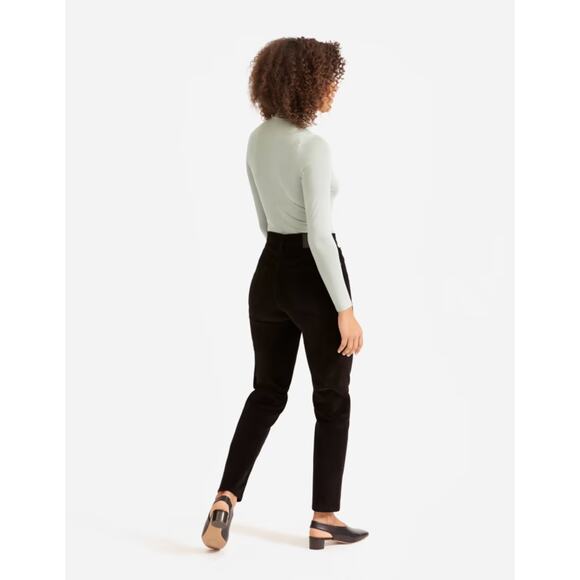 Everlane Womens Baby Cord Cheeky Pants 29 US 8 Black Corduroy Straight Leg NWT - Picture 2 of 11